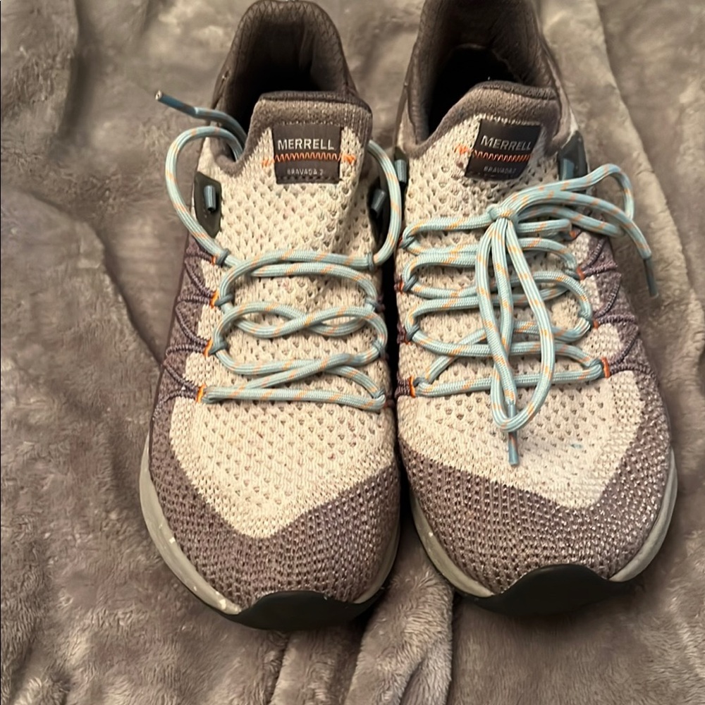 Merrell Gray and Cream Athletic Shoes